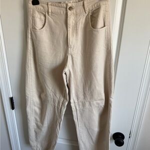 YFB High-Rise Beige barrel soft jean/pant